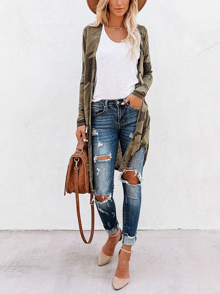 Milan Kiss Kardigan w kolorze khaki rozmiar: M