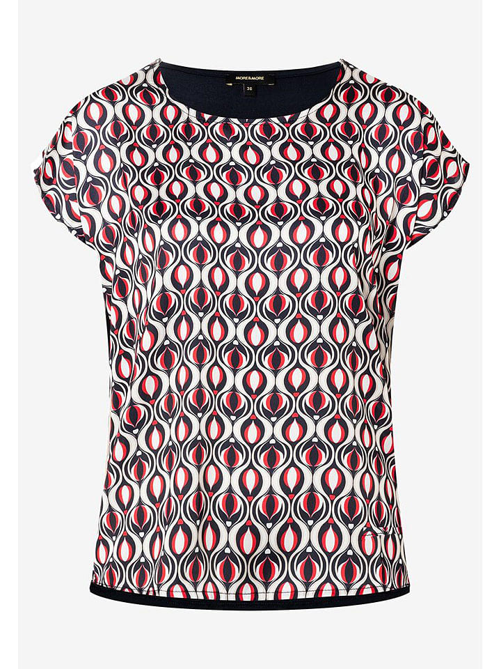 More & More Koszulka w kolorze granatowo-czerwono-białym rozmiar: 36