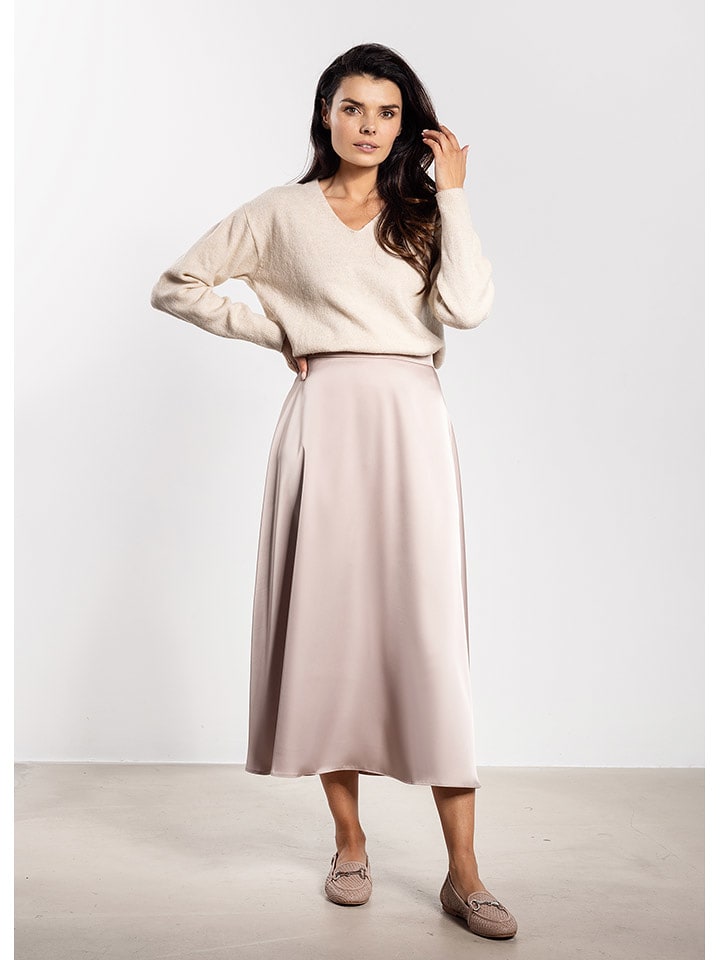 Awama Spódnica w kolorze beżowym rozmiar: M