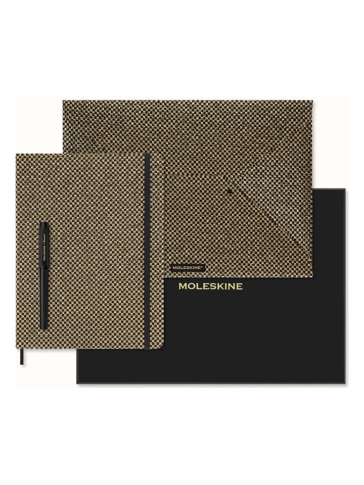 Moleskine 3-częściowy zestaw prezentowy "Hol Shine" w kolorze złotym rozmiar: onesize