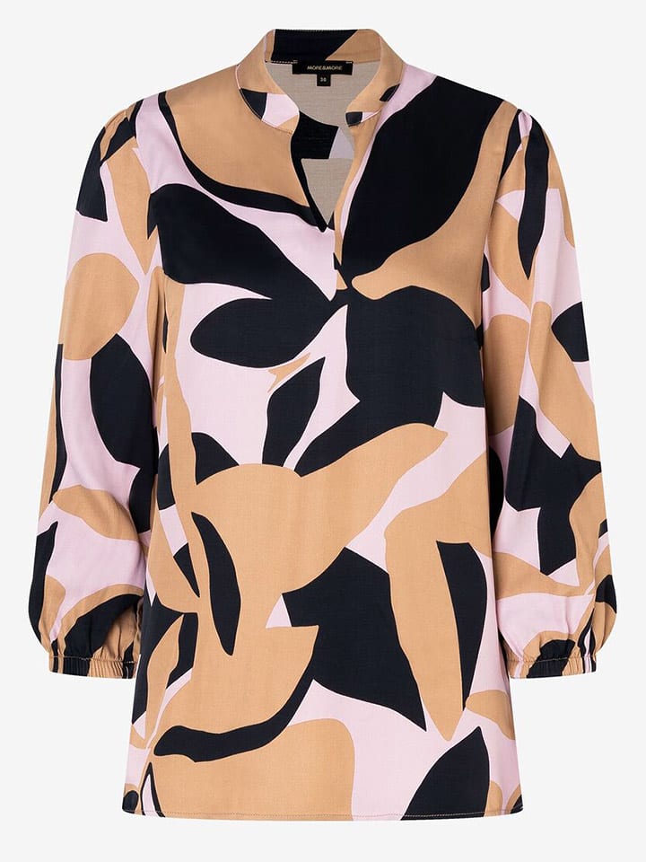 More & More Bluzka w kolorze beżowo-czarnym rozmiar: 38