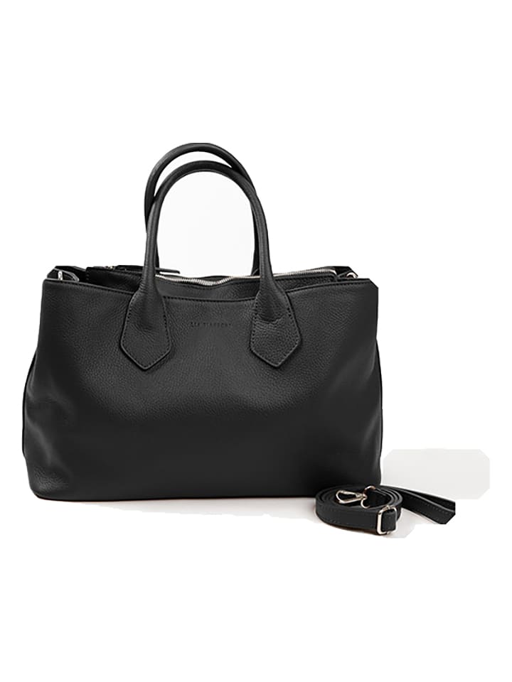 Lia Biassoni Skórzany shopper bag w kolorze czarnym - 42 x 29 x 15 cm rozmiar: onesize