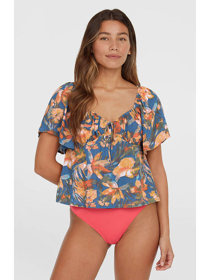 O'Neill Bluzka "Hughes" w kolorze niebieskim ze wzorem rozmiar: XL