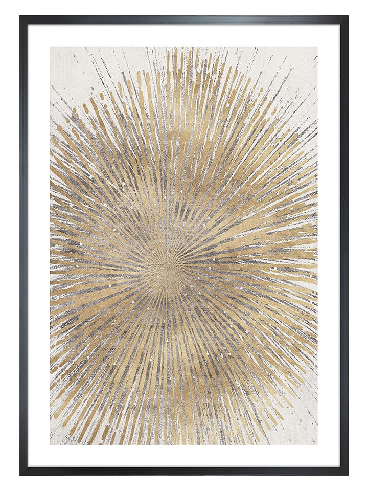 Ars Longa Druk artystyczny "Golden Abstract I" w ramce - 70 x 50 cm rozmiar: onesize