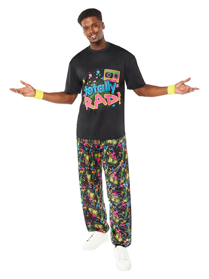 amscan 2-częściowy kostium "The 80s" w kolorze czarnym ze wzorem rozmiar: L