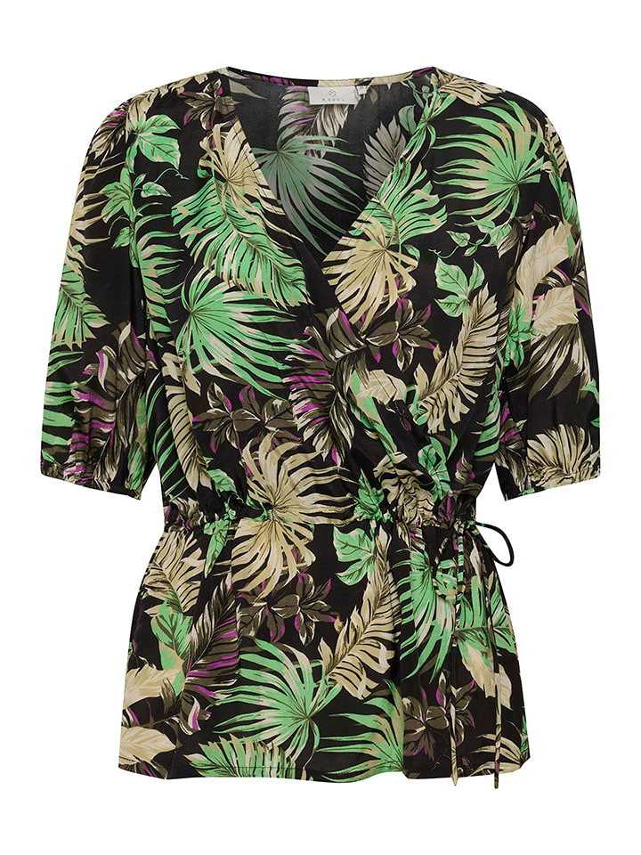 Kaffe Bluzka "Lulu" w kolorze zielono-czarnym rozmiar: 36