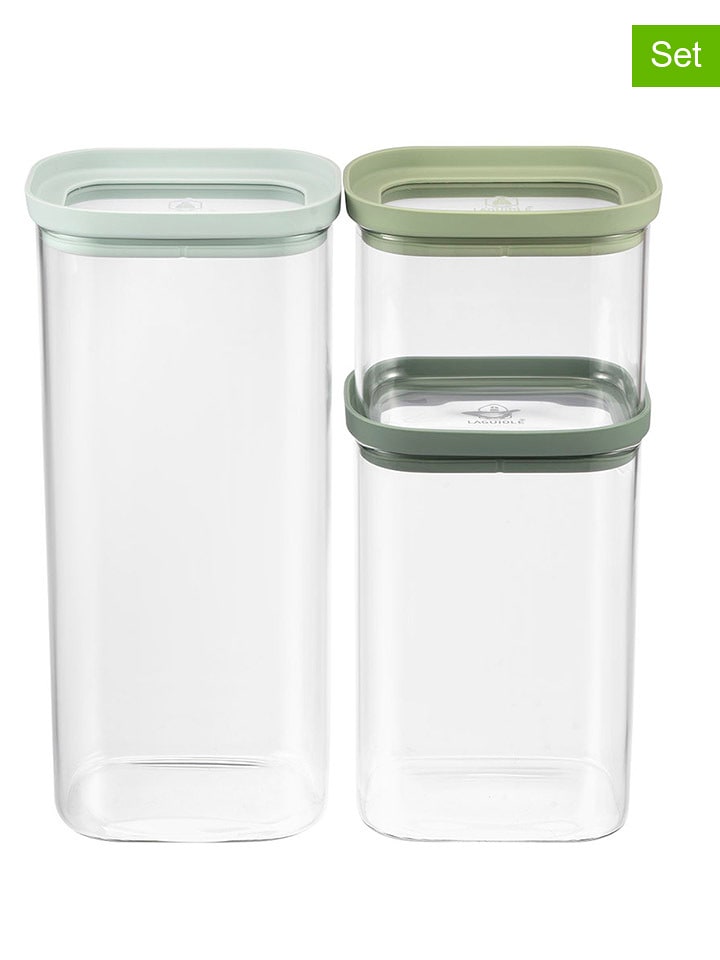 Laguiole Pojemniki (3 szt.) w kolorze zielonym rozmiar: onesize