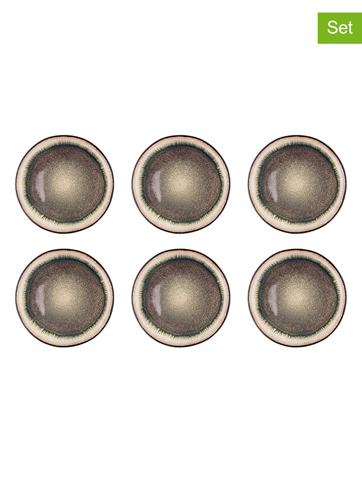 Björn Talerze obiadowe (6 szt.) "Iris" w kolorze brązowym - Ø 26 cm rozmiar: onesize