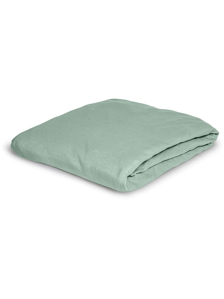 Bierbaum Prześcieradło dżersejowe w kolorze zielonym na gumce rozmiar: 190x200 cm