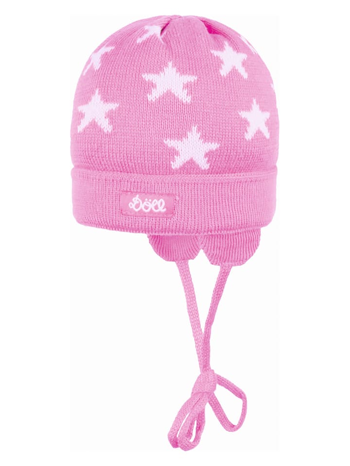 Döll Dzianinowa czapka w kolorze jasnoróżowym rozmiar: 41 cm