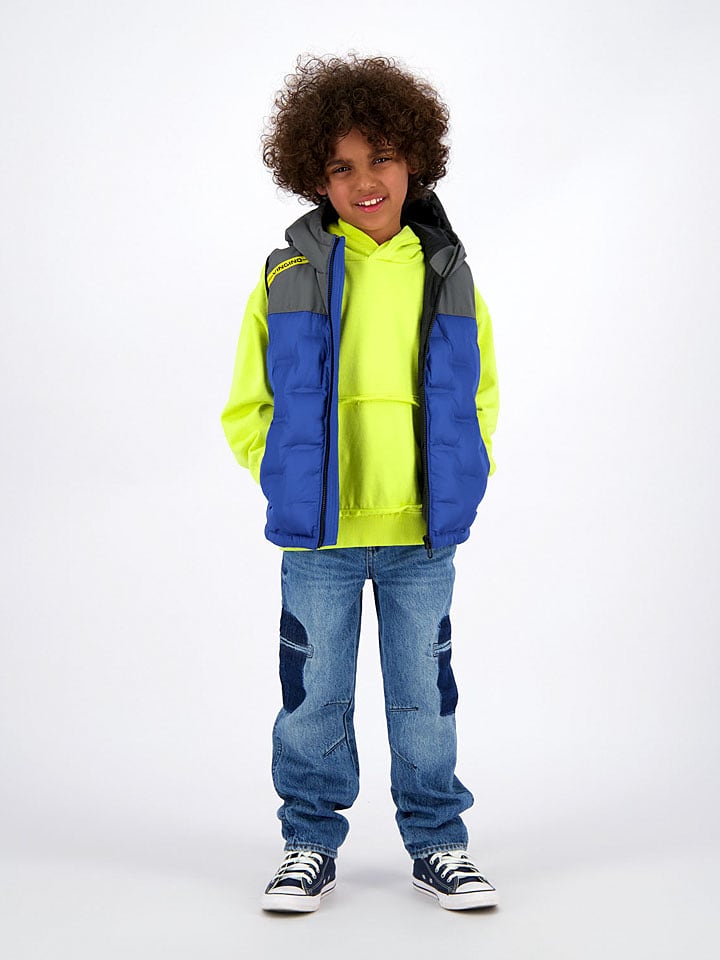 Vingino Kamizelka pikowana "Tody" w kolorze niebiesko-szarym rozmiar: 140