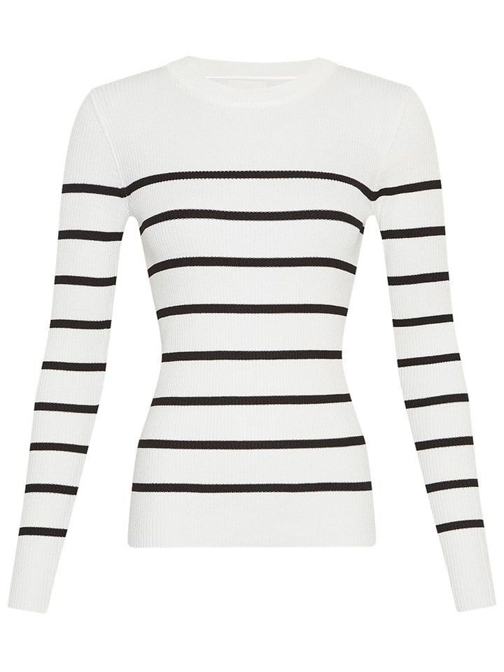 MOSS COPENHAGEN Sweter "Hasle" w kolorze białym rozmiar: M/L