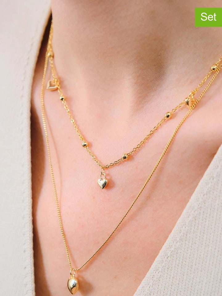 Lodie Silver Naszyjniki (2 szt.) z elementami ozdobnymi rozmiar: onesize