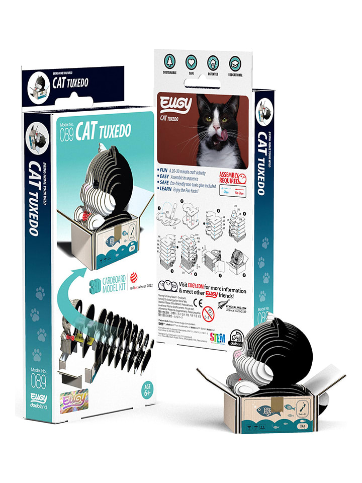 Eugy Zestaw 3D do majsterkowania "Tuxedo-Cat" - 6+ rozmiar: onesize