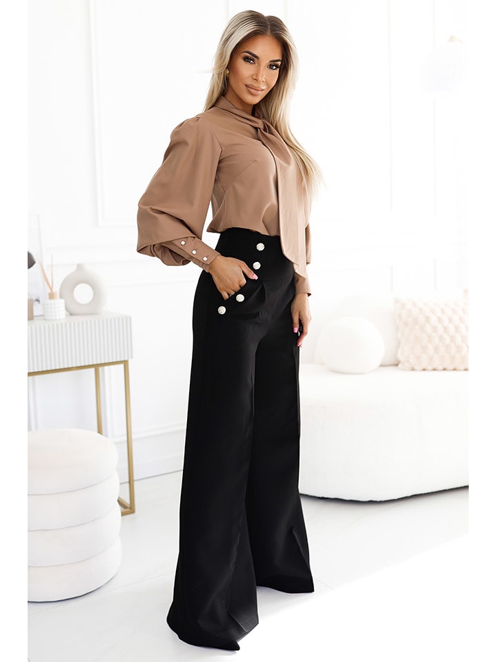 numoco Spodnie w kolorze czarnym rozmiar: M