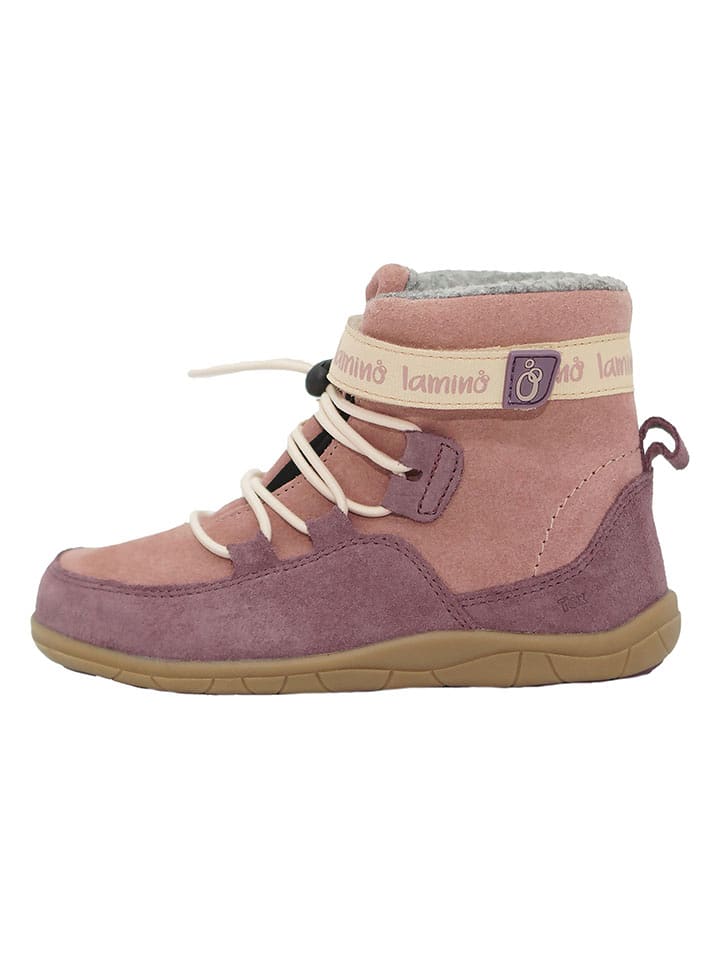 lamino Skórzane buty w kolorze jasnoróżowym do chodzenia na boso rozmiar: 32