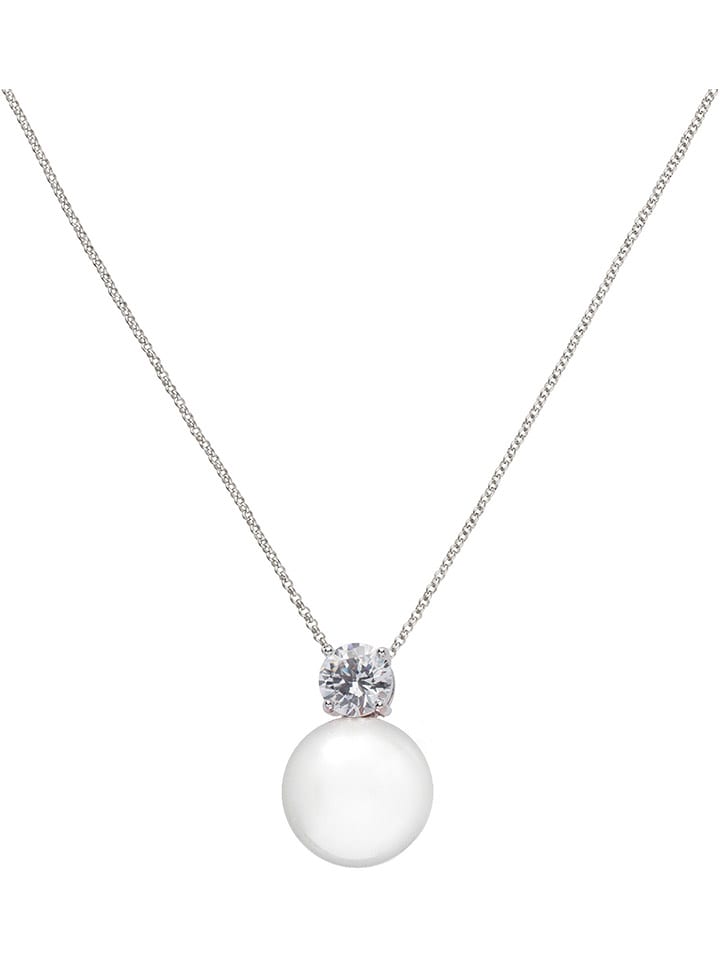 U.S. Polo Assn. Naszyjnik z kryształami i syntetyczną perłą - dł. 38 cm rozmiar: onesize