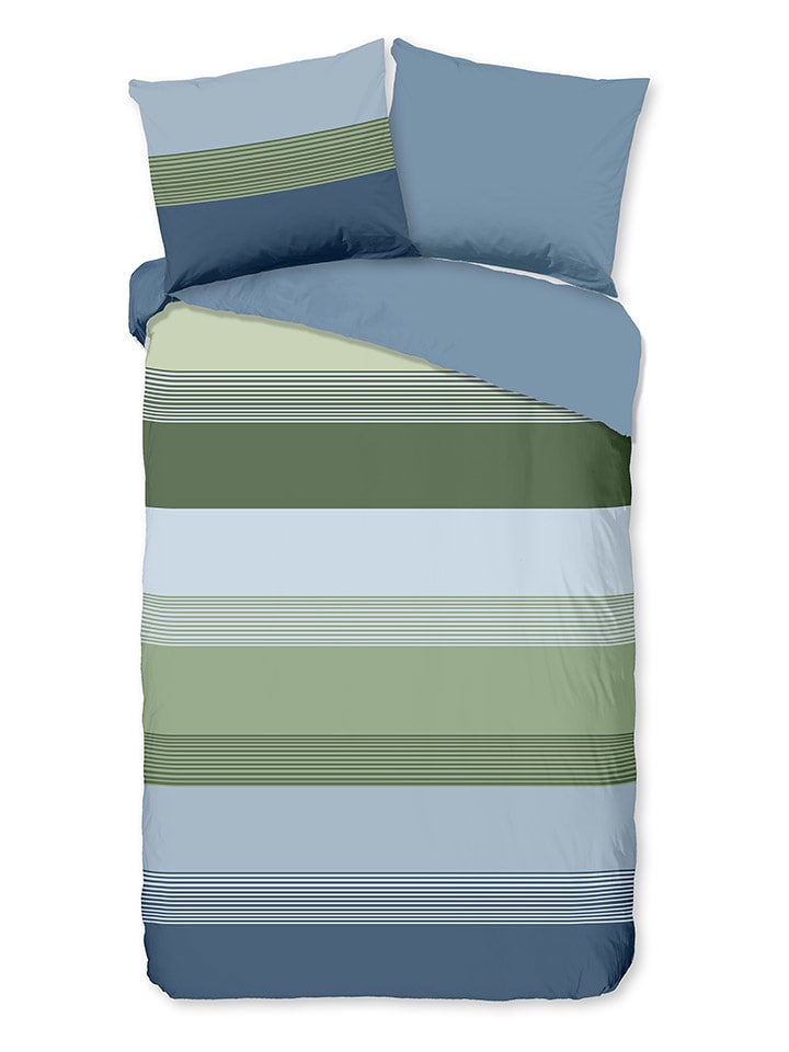 Good Morning Komplet pościeli "Mali" w kolorze niebiesko-zielonym rozmiar: 140x220 cm