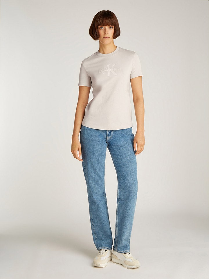 CALVIN KLEIN JEANS Koszulka w kolorze kremowym rozmiar: L