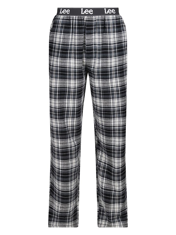 LEE Underwear Spodnie piżamowe "Rio" w kolorze biało-czarnym rozmiar: L