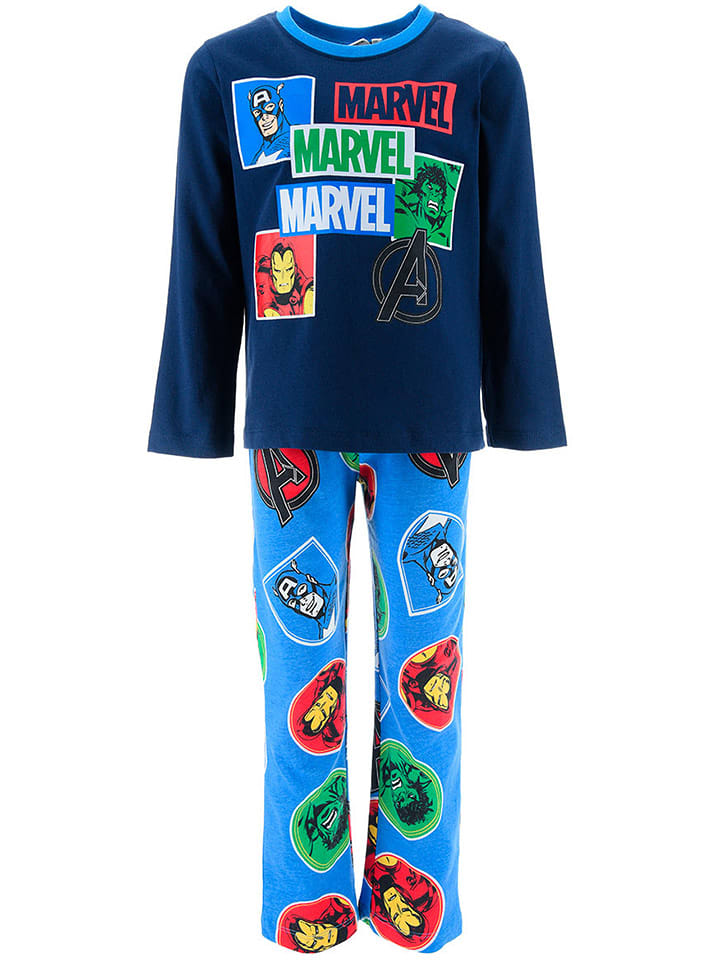 Avengers Piżama "Avengers" w kolorze niebieskim ze wzorem rozmiar: 104