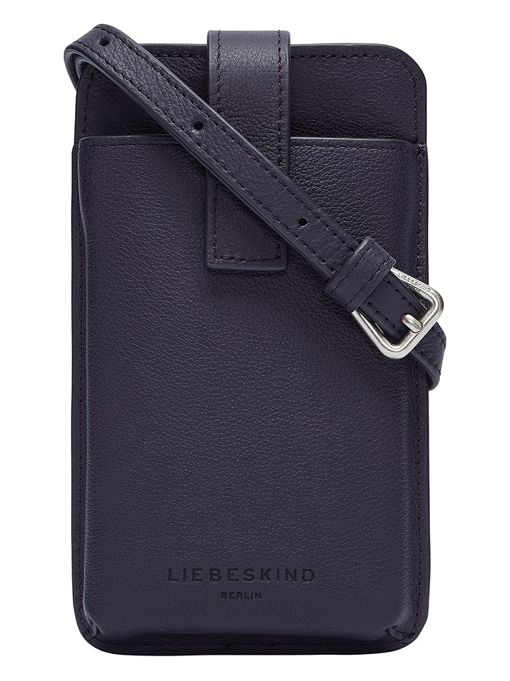 Liebeskind Berlin Skórzana torebka w kolorze granatowym na telefon - 10 x 18 x 2,5 cm rozmiar: onesize