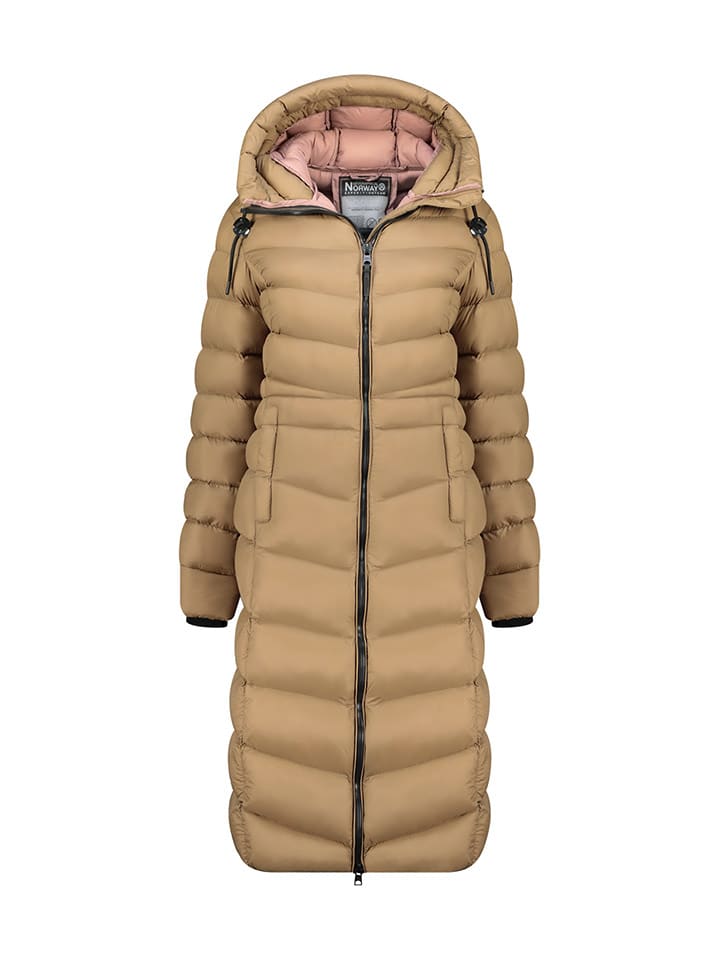 Geographical Norway Płaszcz pikowany "Berangere" w kolorze szarobrązowym rozmiar: XXL