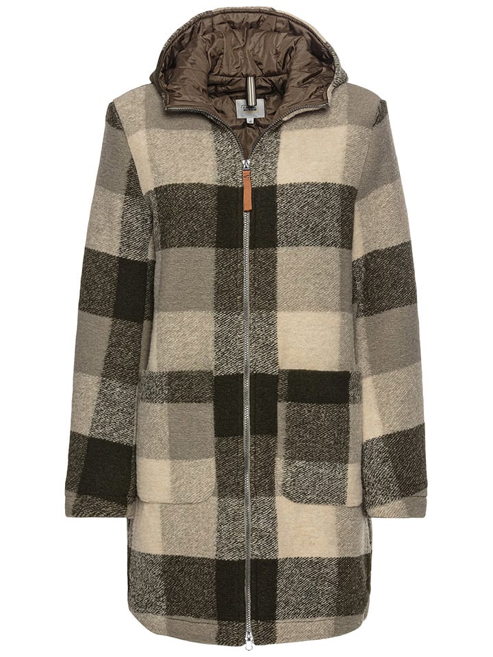 Camel Active Płaszcz przejściowy w kolorze beżowo-czarnym rozmiar: 44