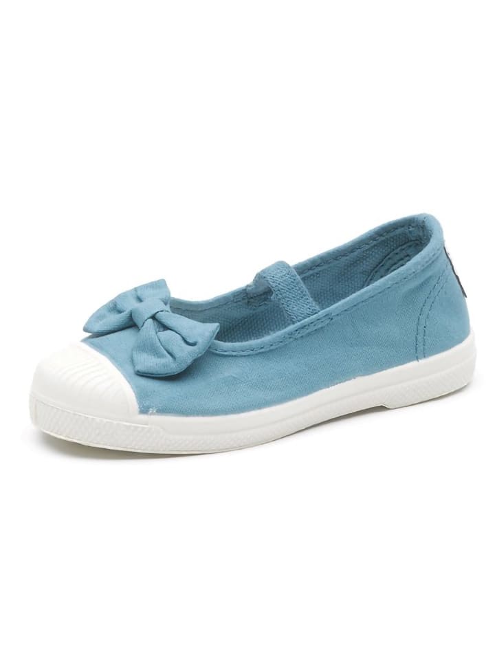 natural world Baleriny w kolorze błękitnym z paskiem rozmiar: 28