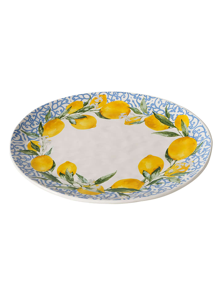 Boltze Talerz "Capri" w kolorze niebiesko-żółtym do serwowania - Ø 31 cm rozmiar: onesize