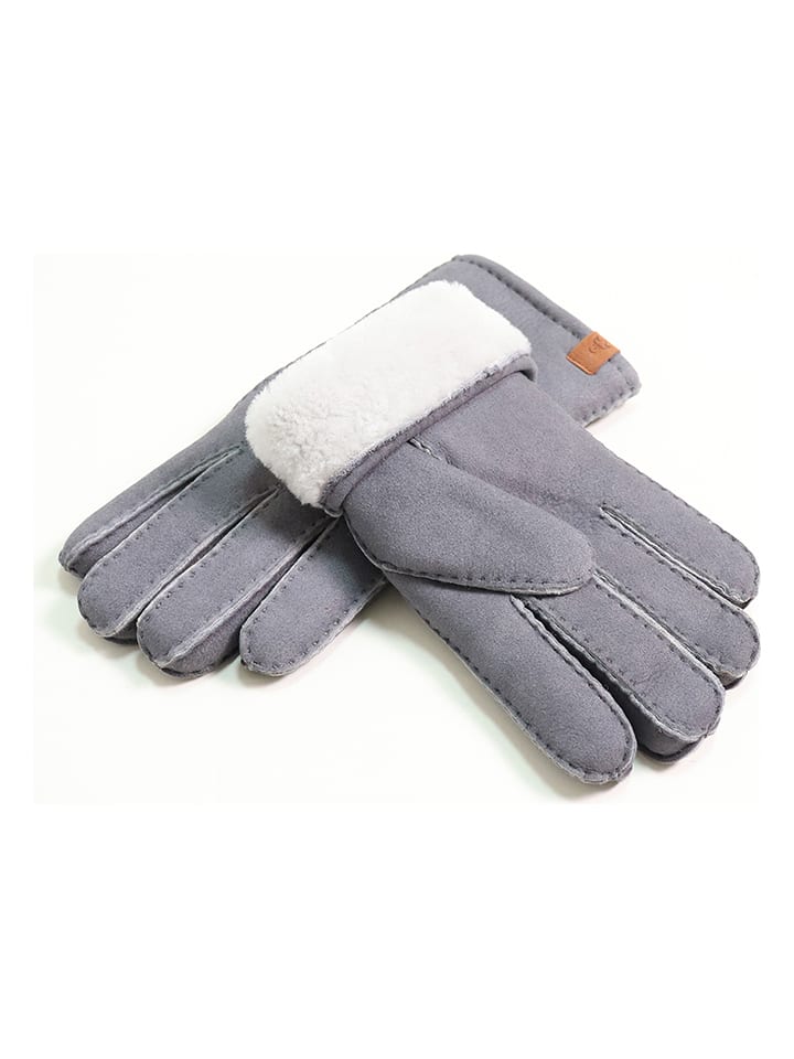 Kaiser Naturfellprodukte Wełniane rękawiczki w kolorze szarym rozmiar: 9