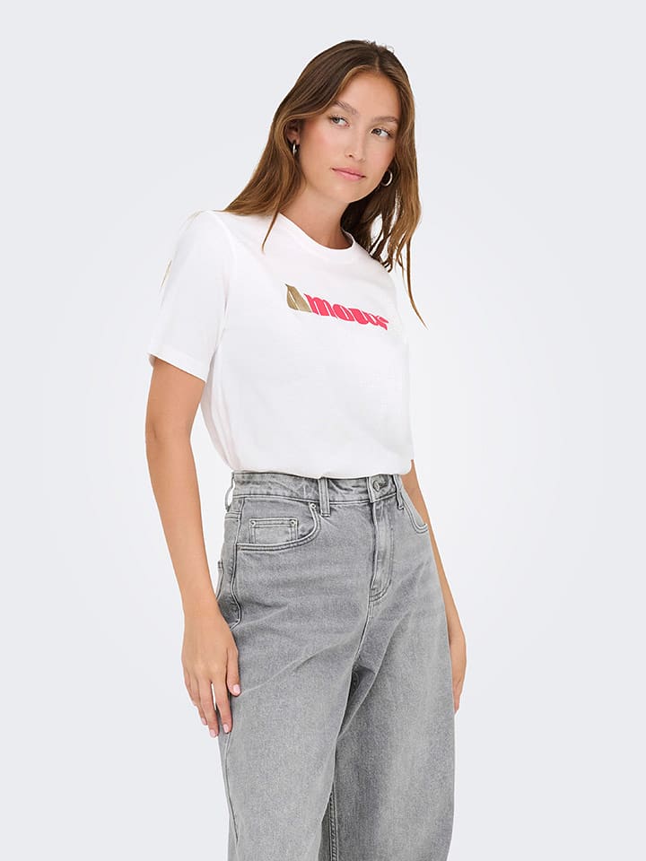 JDY Koszulka w kolorze białym rozmiar: XXL