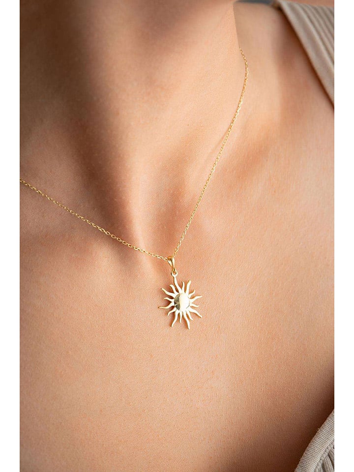 Heliophilia Pozłacany naszyjnik z zawieszką - dł. 42 cm rozmiar: onesize