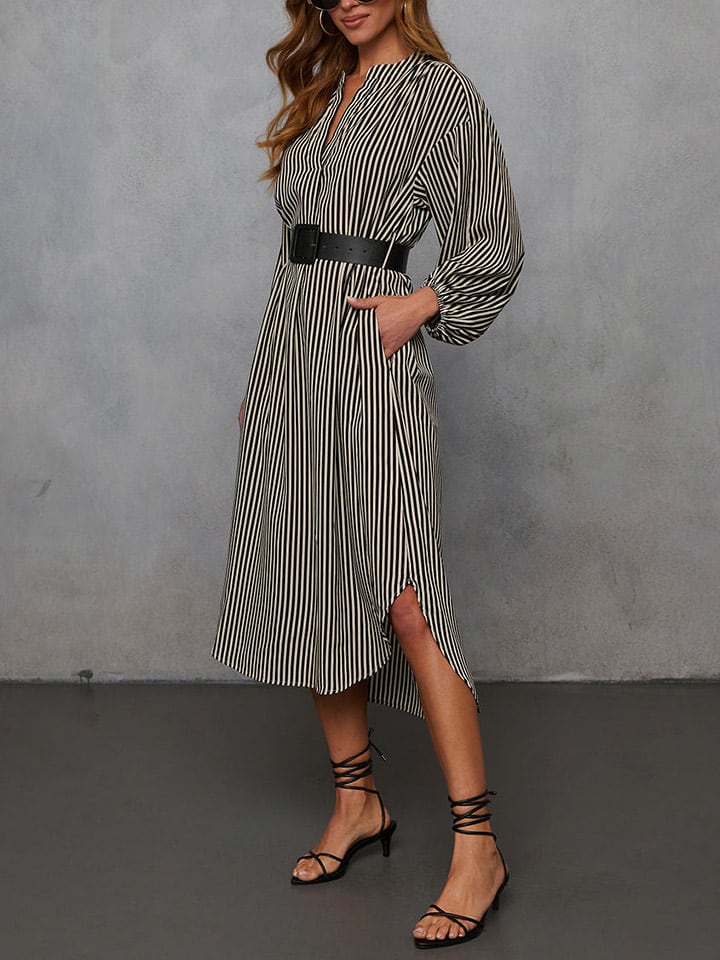 Milan Kiss Sukienka w kolorze czarno-beżowym rozmiar: S