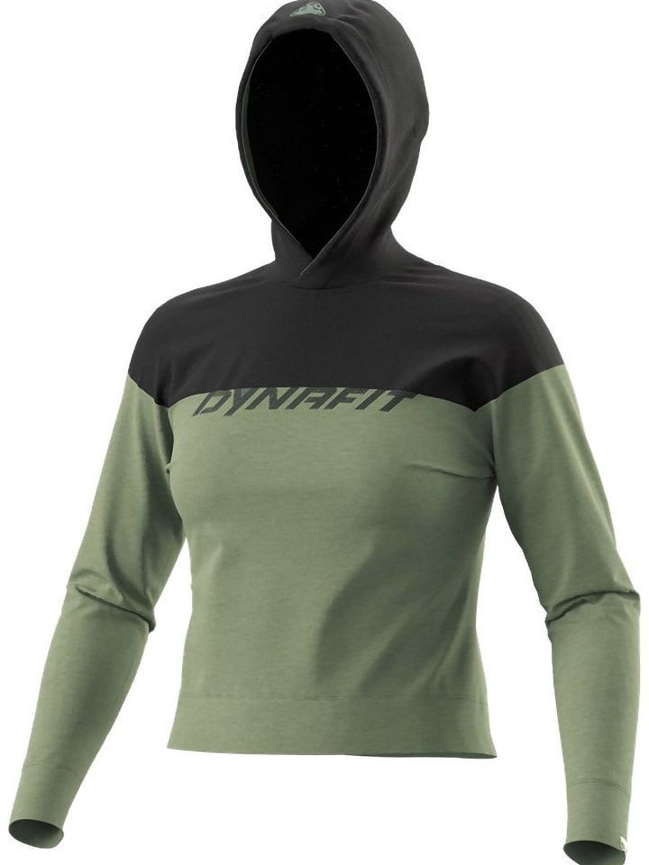 DYNAFIT Bluza funkcyjna "DRIRELEASE" w kolorze zielono-czarnym rozmiar: L