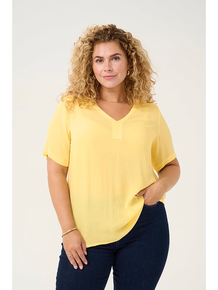 KAFFE curve Bluzka w kolorze żółtym rozmiar: 46