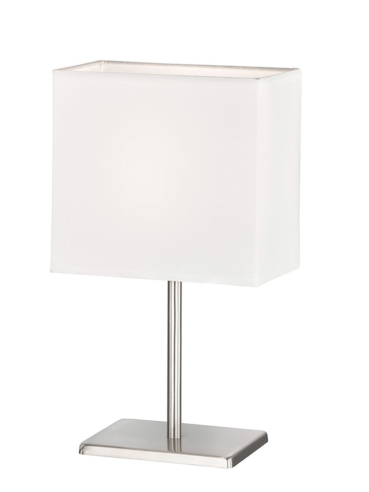 FISCHER & HONSEL Lampa stołowa "Bozen" w kolorze srebrno-białym - 17 x 30 x 10 cm rozmiar: onesize