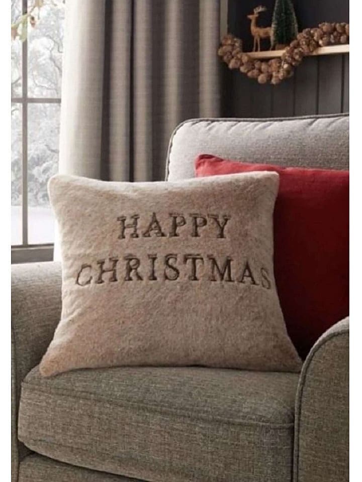 Colourful Cotton Poduszka w kolorze beżowym rozmiar: 43x43 cm