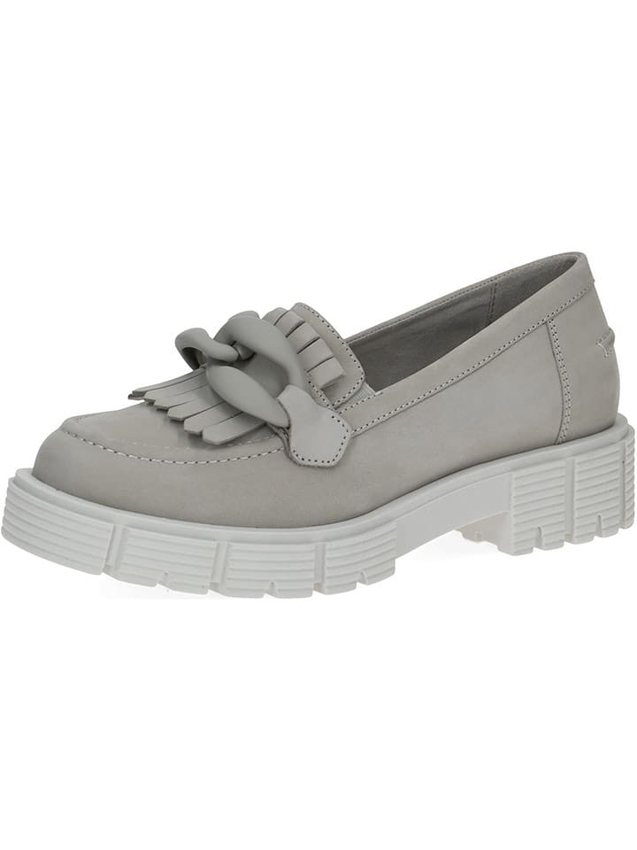 Caprice Skórzane slippersy w kolorze szarym rozmiar: 41