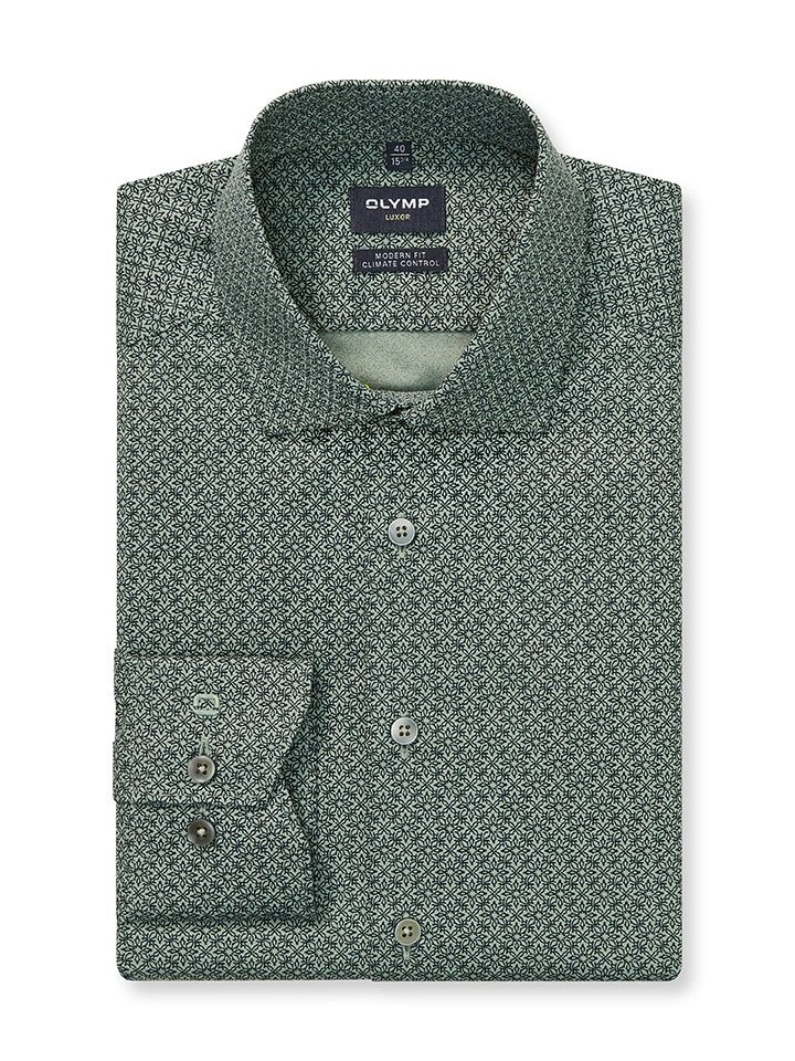 OLYMP Koszula "Luxor" - Modern fit - w kolorze ciemnozielonym rozmiar: 41