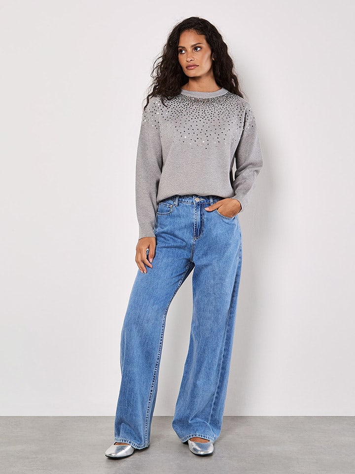 Apricot Sweter w kolorze szarym rozmiar: XS