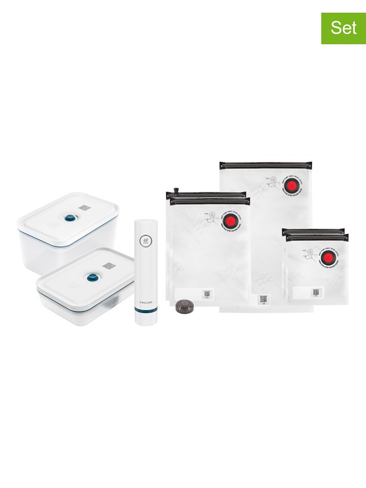 Zwilling 8-częściowy zestaw w kolorze biało-niebieskim do pakowania próżniowego rozmiar: onesize