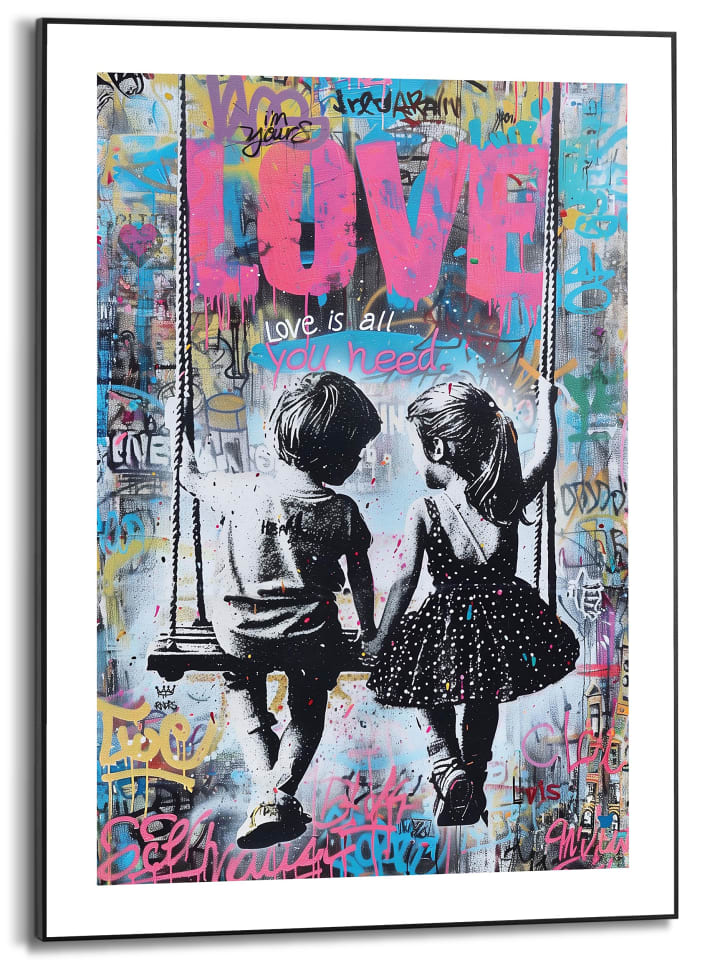 Orangewallz Druk artystyczny "Young Love" w ramce rozmiar: 50x70 cm