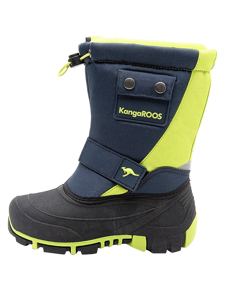 Kangaroos Kozaki zimowe "K-Bean II" w kolorze granatowo-zielonym rozmiar: 35