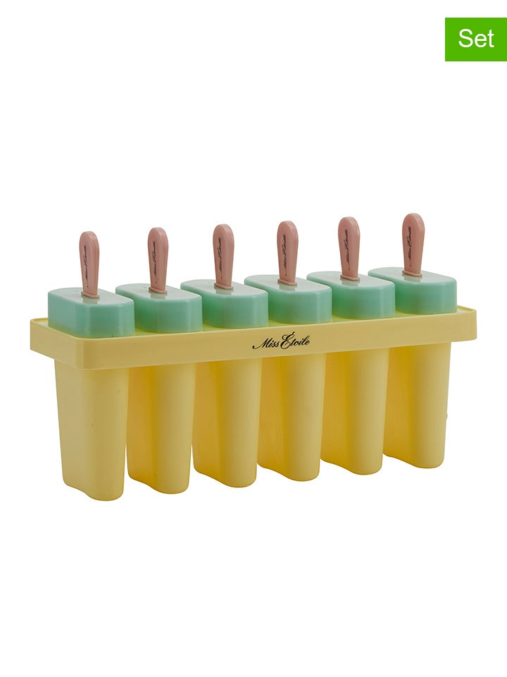 Miss Étoile Zestaw w kolorze żółtym do lodów - 21,5 x 13 cm rozmiar: onesize