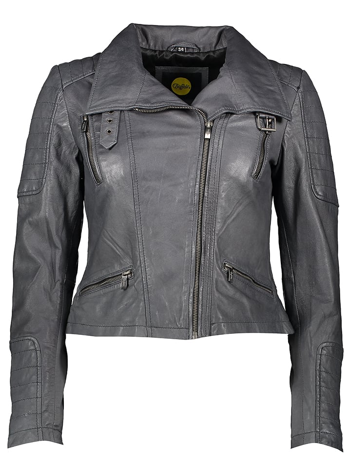 Buffalo Skórzana kurtka w kolorze szarym rozmiar: 44