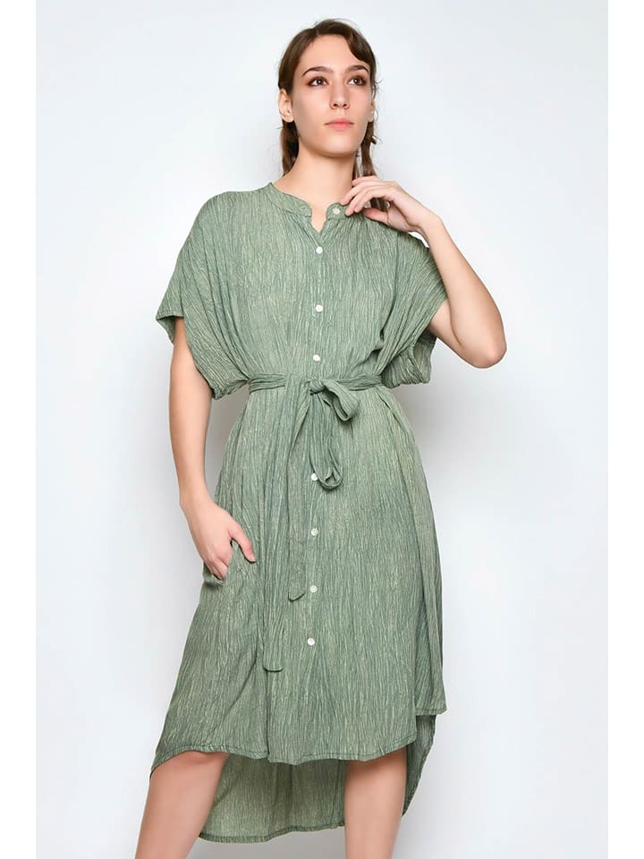 H.H.G. Sukienka w kolorze khaki rozmiar: L