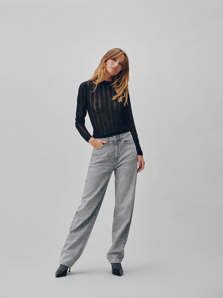 Vila Koszulka "Menta" w kolorze czarnym rozmiar: L