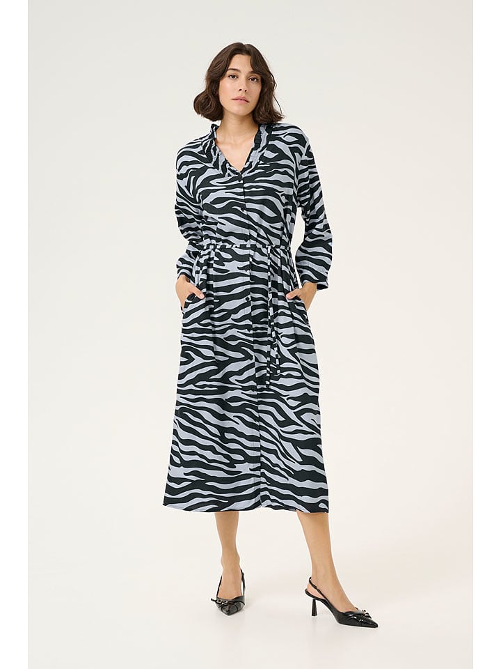 Kaffe Sukienka "Olga" w kolorze czarno-szarym rozmiar: 42