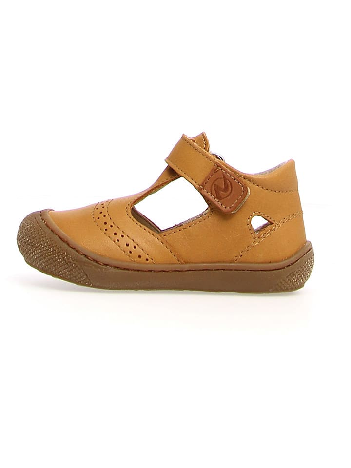 Naturino Skórzane półsandały w kolorze jasnobrązowym rozmiar: 20
